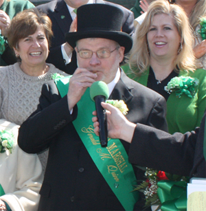 Gerry Quinn as Grand Marshall of 2011 St Patrick's Day Parade