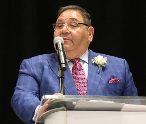 Dr. Akram Boutros gives his acceptance speech