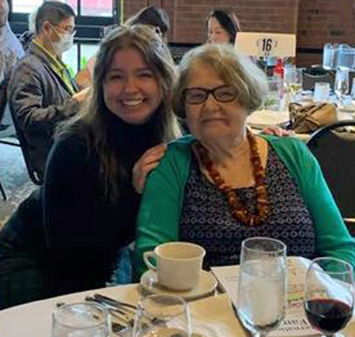 Anda Cook with her granddaughter