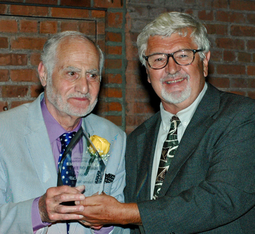 Berj Shakarian and Paul Burik with award