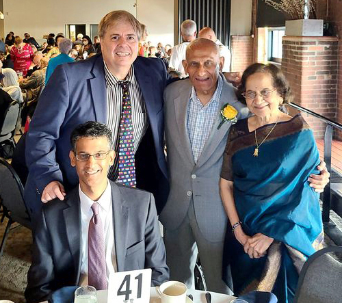 Dan Hanson with Ramesh and Jaya Shah and Baiju Shah