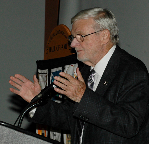 Gerry Quinn inducting Margaret Lynch