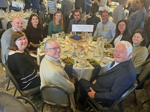 Albanian community table with Dona Brady