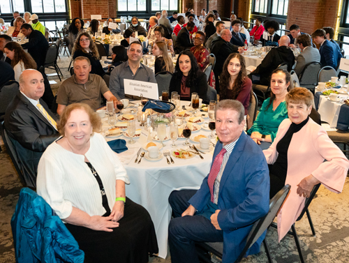 Albanian community table with Dona Brady