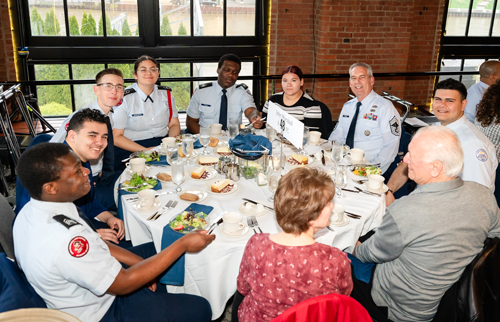 John Marshall HS JROTC table