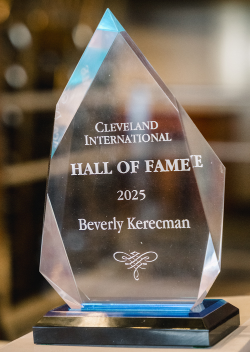 Beverly Kerecman Cleveland International Hall of Fame Award