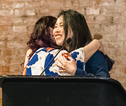 Lisa Wong inducting Beverly Kerecman