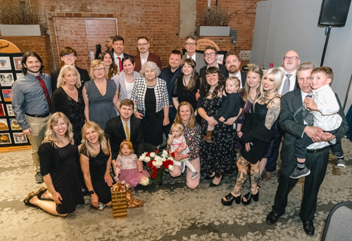 Branka Malinar with family and friends