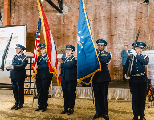 John Marshall JROTC presents the colors