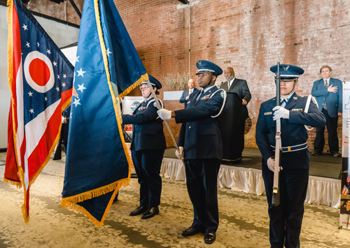 John Marshall JROTC presents the colors