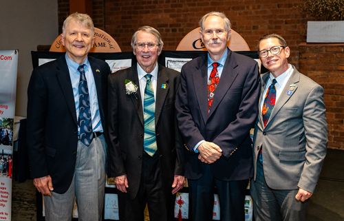Andy Fedynsky friends at the Cleveland International Hall of Fame