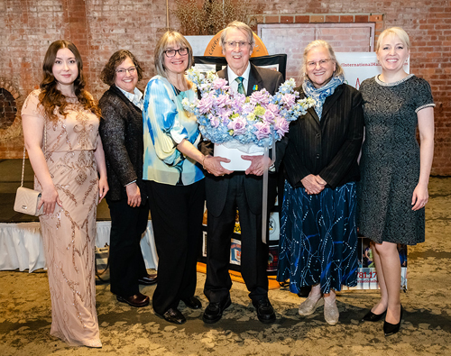 Andy Fedynsky friends at the Cleveland International Hall of Fame