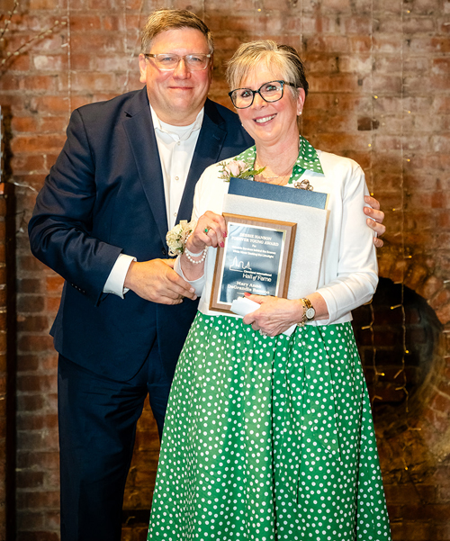 Mary Anne DeGrandis Baucco with Debbie Hanson Forever Young Award