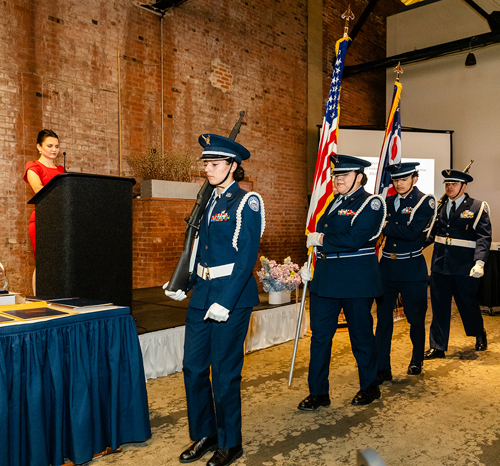 John Marshall JROTC presents the colors
