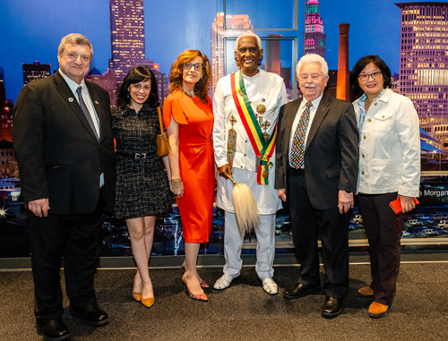 Aklilu Demessie friends at Cleveland International Hall of Fame
