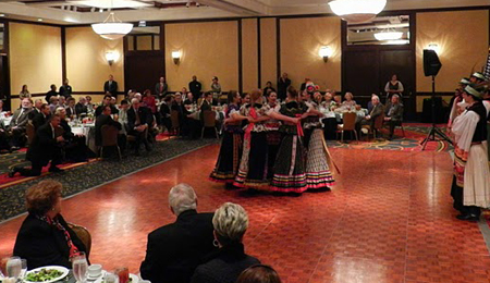 Folkdance presentation by the Cleveland Hungarian Scout Folk Ensemble