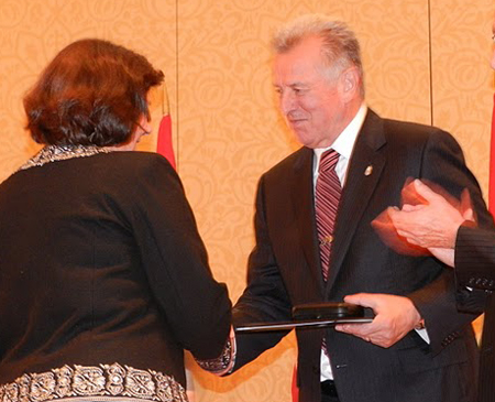 Gabriella Nadas and President Pál Schmitt