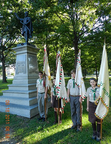 Hungarian Scouts at the Kossuth statue