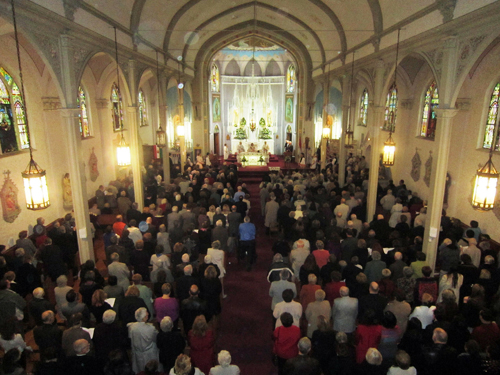 Crowd at St Emeric Church