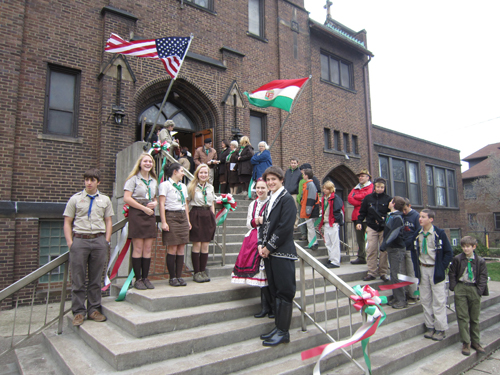Hungarian Scouts at St Emeric Church