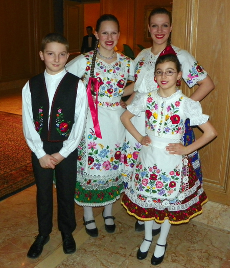 Young Cleveland students in traditional Hungarian costumes