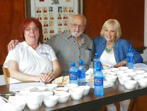 Gulyas Cookoff Judges Deebie Hanson, Ernie Mihaly and Becci Terezhalmy