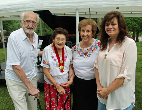 Ernie Mihaly, Margaret Mezo Gyori, Carolyn Balogh and Margaret's daughter