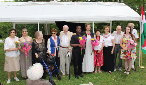 Performers with Hungarian Garden dignitaries