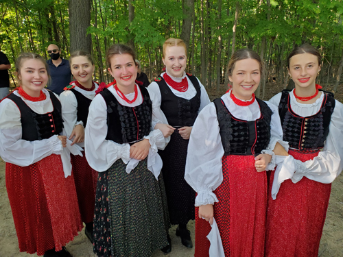 Girls at  Hungarian Scout Festival