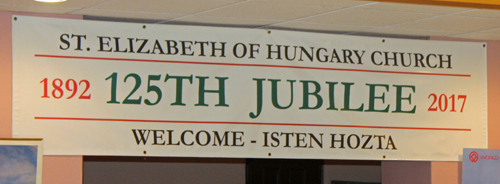 Saint Elizabeth of Hungary 125th anniversary banner