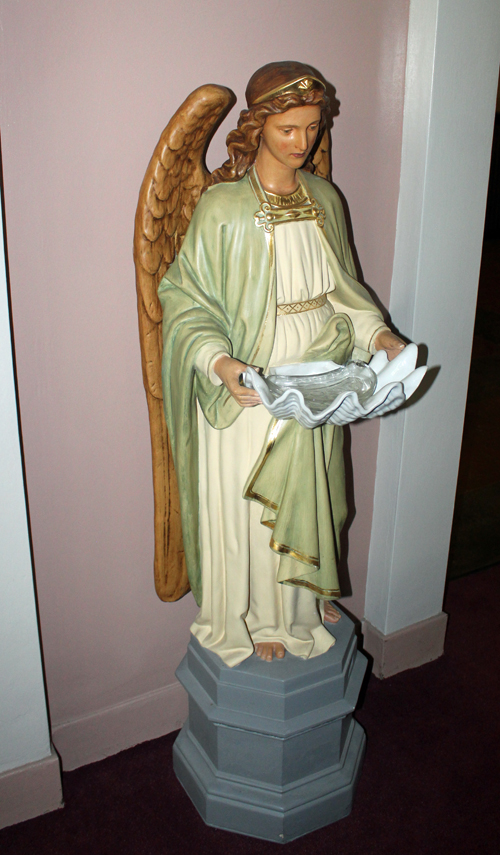 Inside Saint Elizabeth of Hungary Church - Holy Water Angel