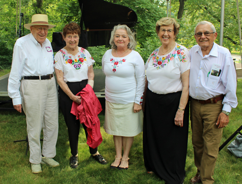 Hungarian Garden leaders Ted Horvath, Jenny Brown, Elizabeth Papp Taylor, Carolyn and Jim Balogh