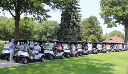 Golf carts at Hungarian outing