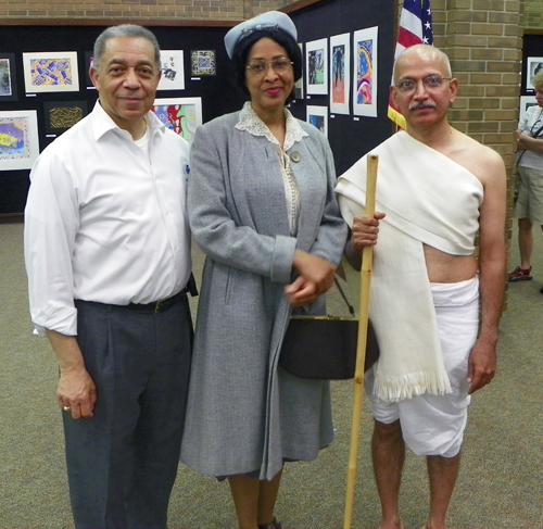 Mahatma Gandhi, Martin Luther King and Rosa Parks 