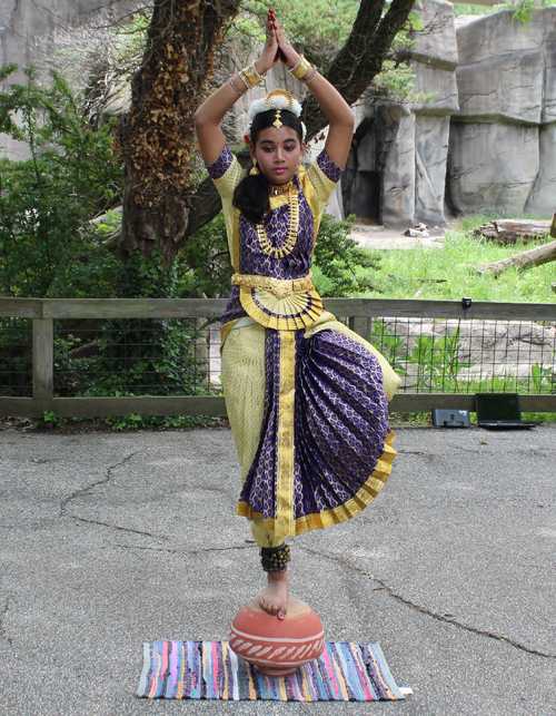 Deepa Manikandan performing Bharatanatyam dance from Tamil Nadu in southern India at the Cleveland Metroparks Zoo