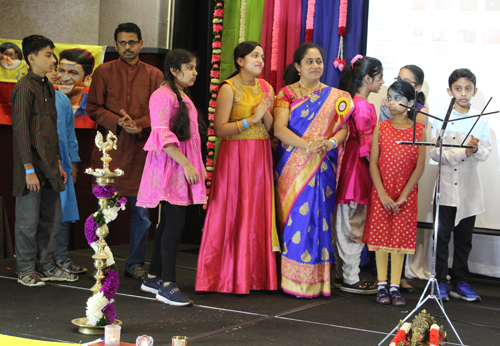 Kannada language  group on stage