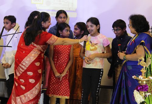 Kannada language  group on stage