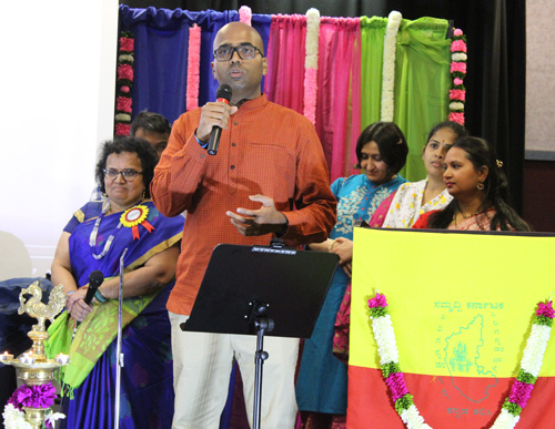 Kannada language  group on stage