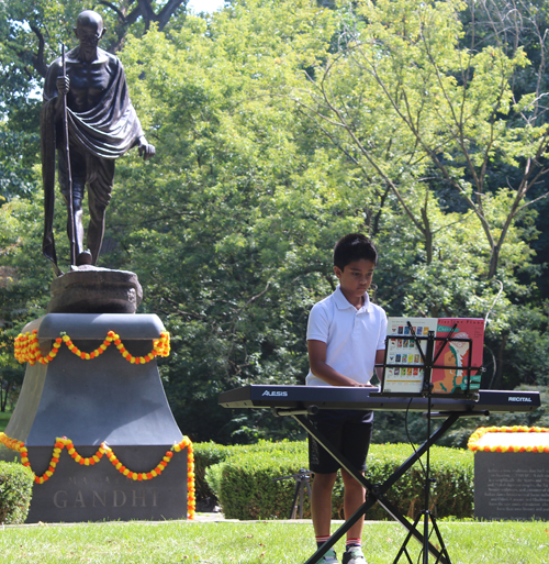 a young boy performs Schubert