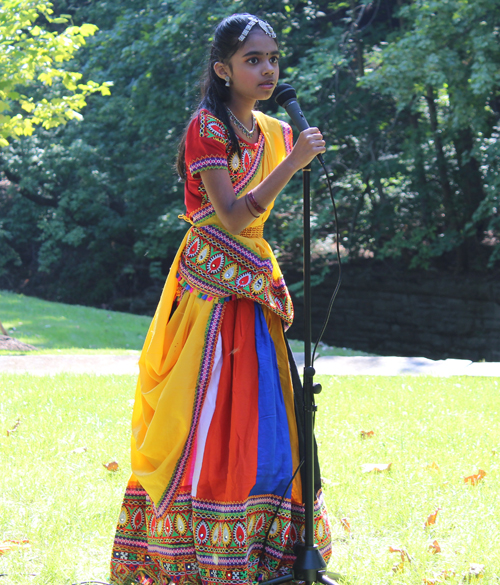 4th grader singing Indian song