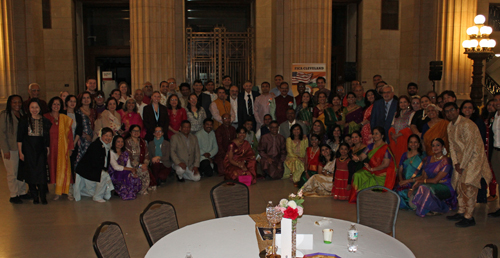 Group at FICA Diwali event at Cleveland City Hall