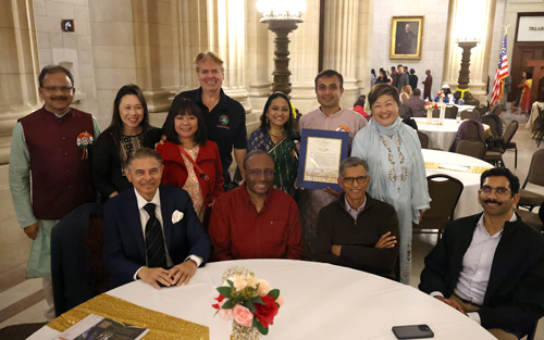 Dan Hanson and Group at FICA Diwali event at Cleveland City Hall