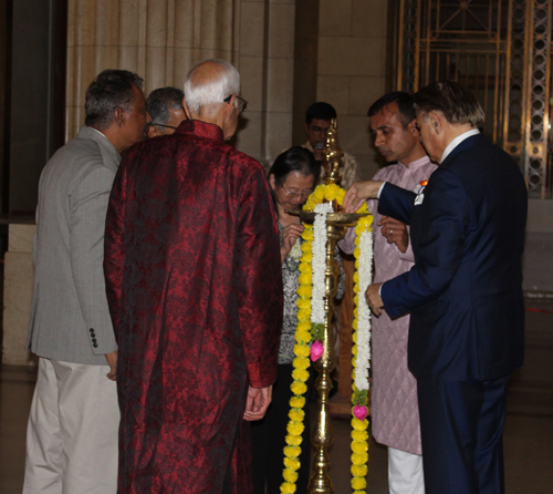 Lighting the lamps for Diwali