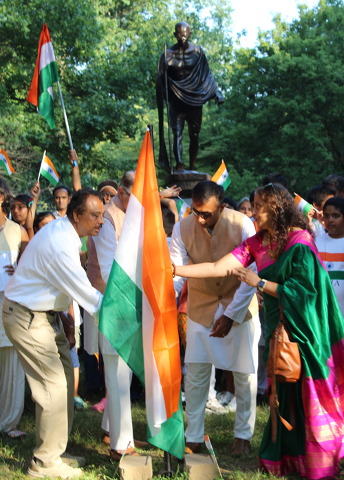Flag of India raised on Independence Day