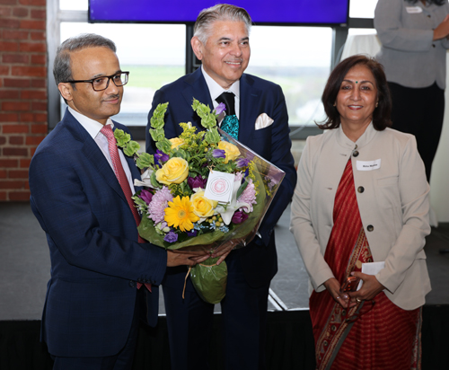 Consul General Pradhan, Sudarshan Sathe and Ritu Mahna