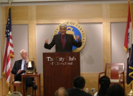 Rajmohan Gandhi at the Cleveland City Club