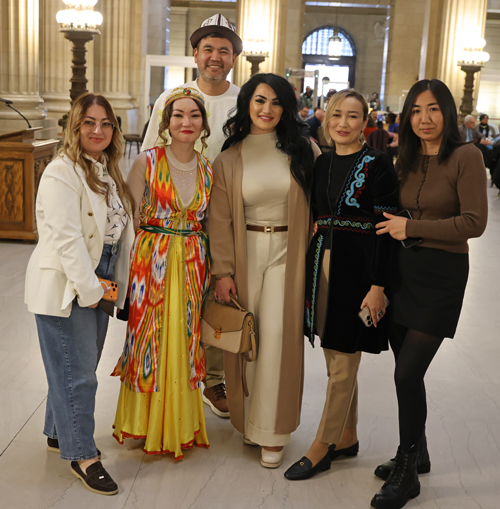 Posing with Kazakh group