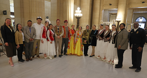 Posing with Silk Road and Aya Alibek dancers