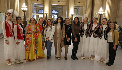 Posing with Silk Road and Aya Alibek dancers