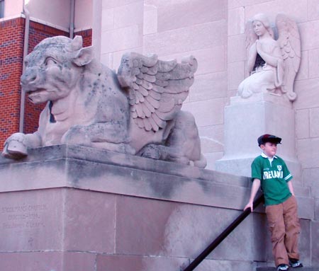 Irish boy at St Colman Catholic Church (photo by Dan Hanson)